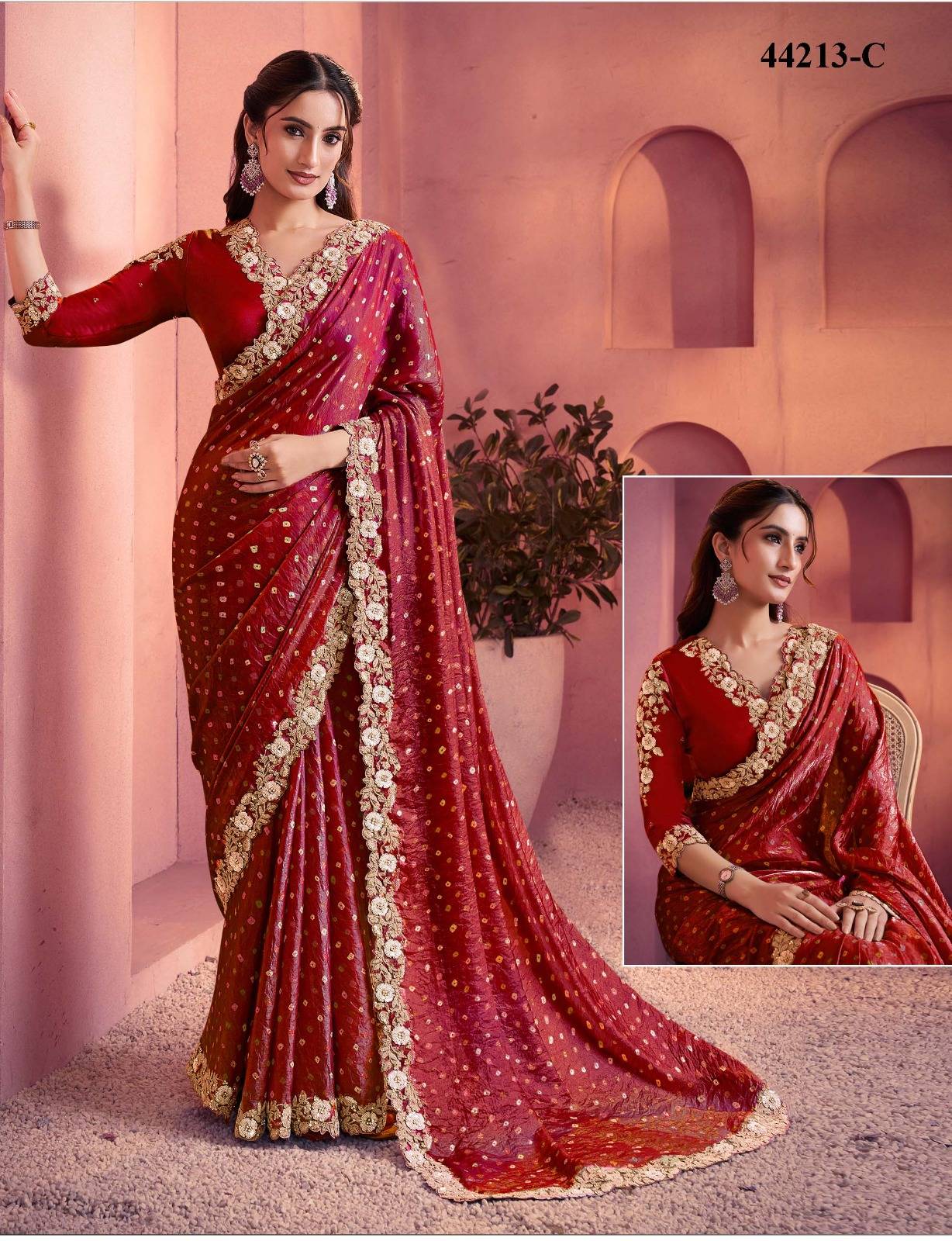 NORITA 44200 LEHR by MAHOTSAV 44205 to 44213 series Indian Traditional Wear Silk sarees At Wholesale Price
